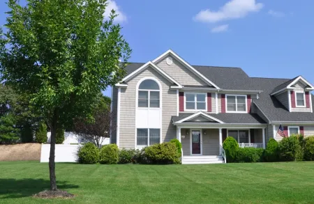 house with a nice green lawn